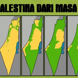 Melihat Peta Palestina Kini yang Makin Susut Tahun ke Tahun