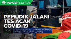 Pemudik Jalani Tes Acak Covid-19 di Terminal Kampung Rambutan
