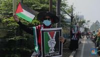 Potret Massa Aksi Bela Palestina Di Tangerang Banten