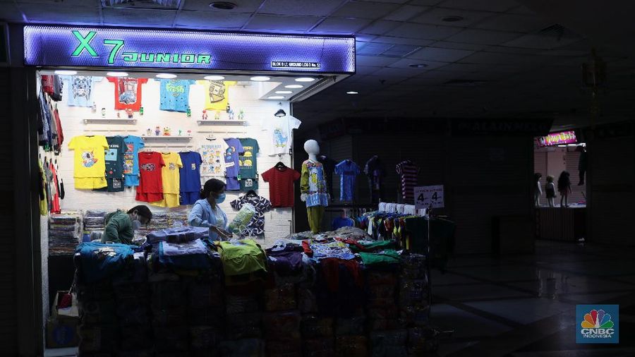 Blok A dan B Pasar Tanah Abang Banyak yang Tutup Usai Idul Fitri
