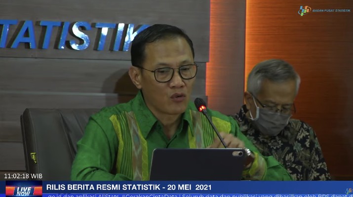Kepala BPS Suhariyanto Saat Rilis BPS 20 Mei 2021 (Tangkapan Layar Youtube BPS Statistics)