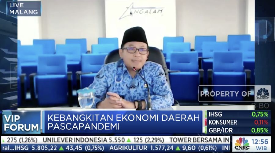Wali Kota Malang Sutiaji dalam acara VIP Forum CNBC Indonesia