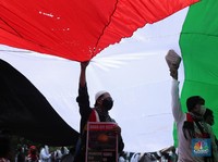 Intip Massa Aksi Bela Palestina Geruduk Kedubes AS di Jakarta