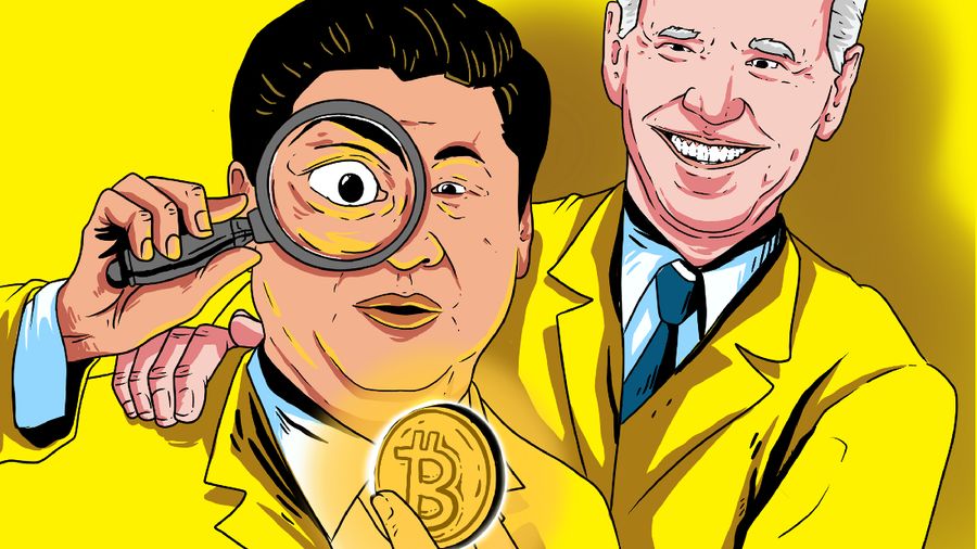 Infografis/ Kala Bitcoin Cs Menyatukan Biden Xi Jinping/Aristya Rahadian