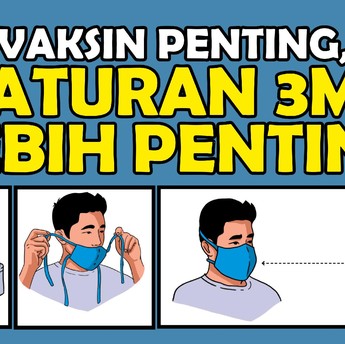 Vaksin Penting, Penerapan 3M Lebih Penting!