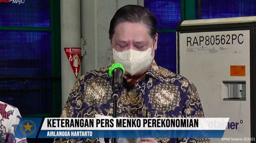 Airlangga Hartarto, kedatangan vaksin tahap ke 13/25 Mei 2021