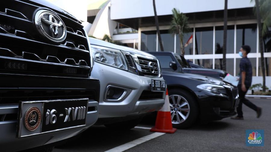 Plat Nomer khusus DPR RI. (CNBC Indonesia/Andrean Kristianto)