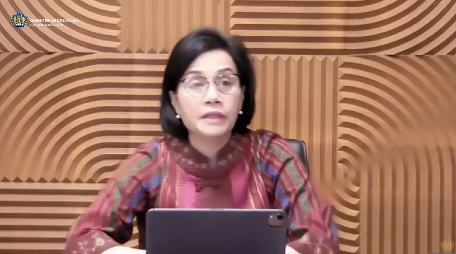 Sri Mulyani dalam acara konferensi pers  APBN KITA edisi Mei 2021. (Tangkapan layar Youtube Kemenkeu RI)