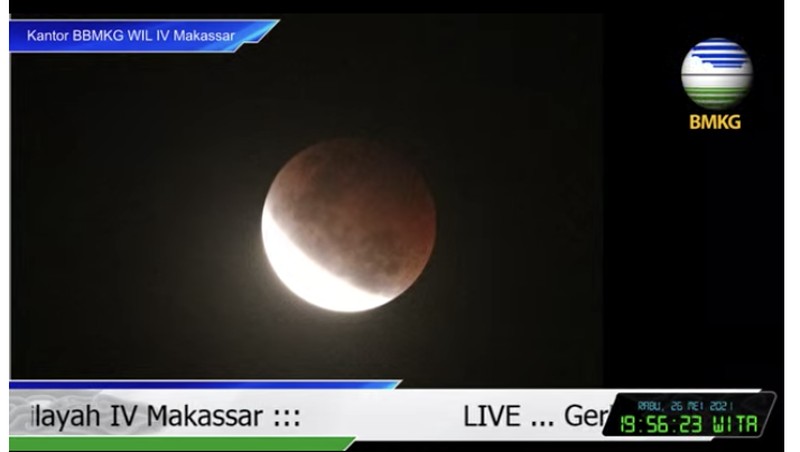 Gerhana bulan. (Dok: BMKG)
