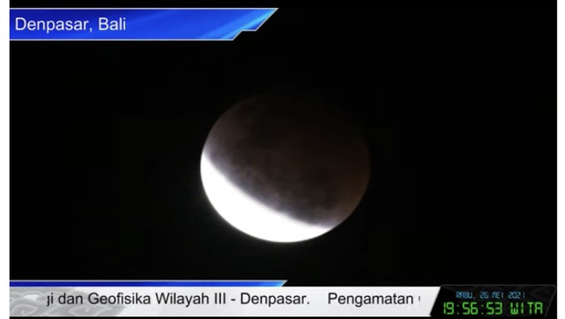 Gerhana bulan. (Dok: BMKG)
