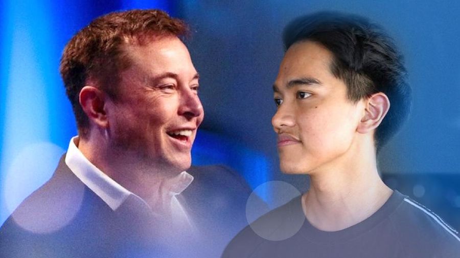 Kolase  Foto Elon Musk Kaesang