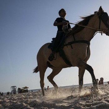 Gencatan Senjata, Warga Palestina Serbu Pantai Mediterania
