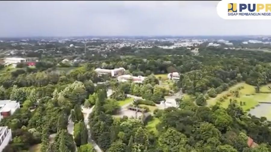 Kawasan Kebun Raya Cibinong. (Tangkapan layar Twitter Kementerian PUPR)