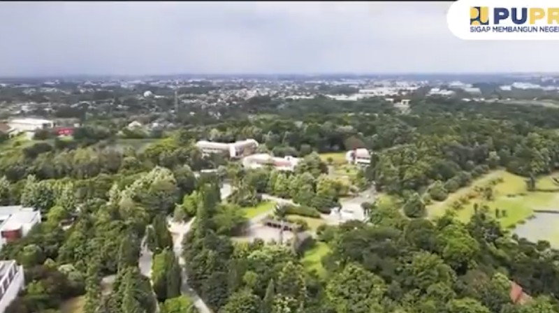 Kawasan Kebun Raya Cibinong. (Tangkapan layar Twitter Kementerian PUPR)