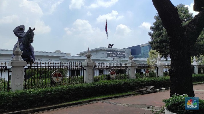Kementerian Pertahanan Republik Indonesia. (CNBC Indonesia/Andrean Kristianto) Kementerian Pertahanan Republik Indonesia. (CNBC Indonesia/Andrean Kristianto)
