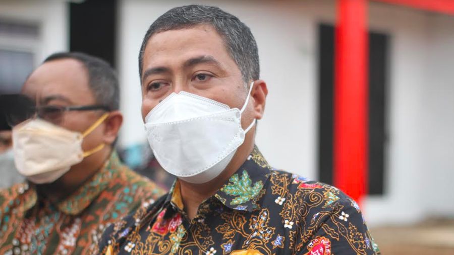 Keterangan foto: Seremoni akad perdana inisiasi penyaluran KPR Tapera di Pesawarn Residence, Lampung. Direktur Consumer And Commercial Lending BTN, Hirwandi Gafar/Syahriza Sidik, CNBC Indonesia