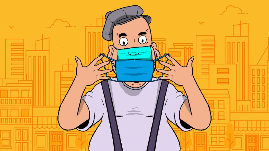 Infografis/ Ampuh lawan varian baru covid-19, begini cara pakai masker dobel/Aristya Rahadian