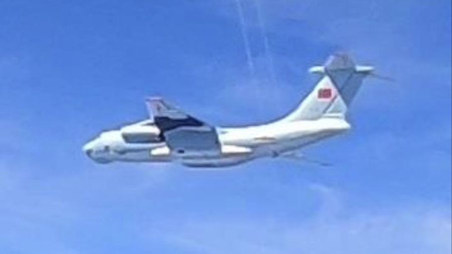 This handout photo from the Royal Malaysian Air Force taken on May 31, 2021 and released on June 1, 2021 shows a Chinese People's Liberation Army Air Force (PLAAF) Xian Y-20 aircraft that Malaysian authorities said was in the airspace over Malaysia's maritime zone near the coast of Sarawak state on Borneo island. (Royal Malaysian Air Force via AP)
