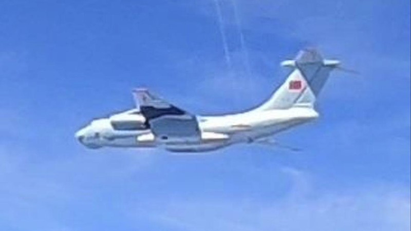 This handout photo from the Royal Malaysian Air Force taken on May 31, 2021 and released on June 1, 2021 shows a Chinese People's Liberation Army Air Force (PLAAF) Xian Y-20 aircraft that Malaysian authorities said was in the airspace over Malaysia's maritime zone near the coast of Sarawak state on Borneo island. (Royal Malaysian Air Force via AP)