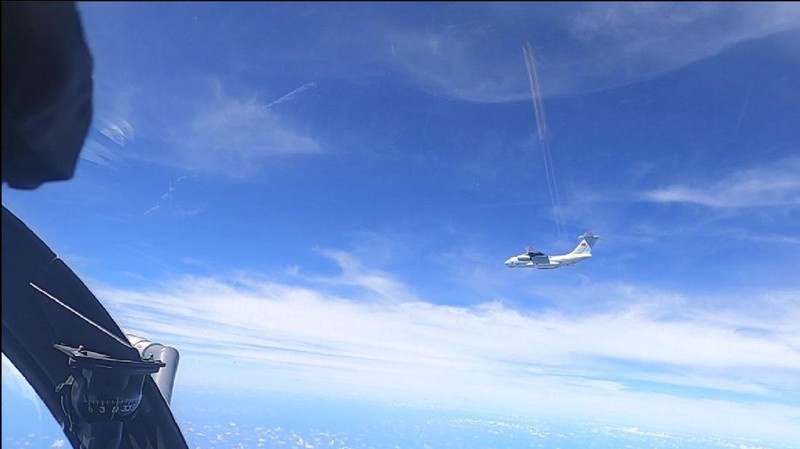This handout photo from the Royal Malaysian Air Force taken on May 31, 2021 and released on June 1, 2021 shows a Chinese People's Liberation Army Air Force (PLAAF) Xian Y-20 aircraft that Malaysian authorities said was in the airspace over Malaysia's maritime zone near the coast of Sarawak state on Borneo island. (Royal Malaysian Air Force via AP)