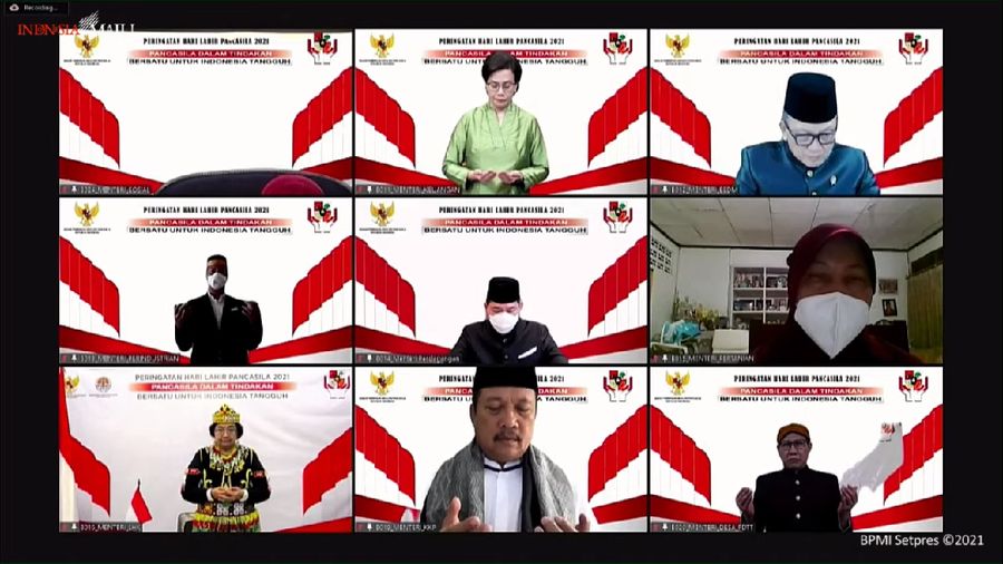Upacara Peringatan Hari Lahir Pancasila Tahun 2021, Istana Kepresidenan Bogor, 1 Juni 2021