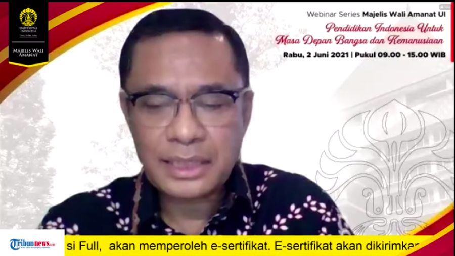 Tema webinar series ketiga adalah “Pendidikan Indonesia untuk Masa Depan Bangsa dan Kemanusiaan”.