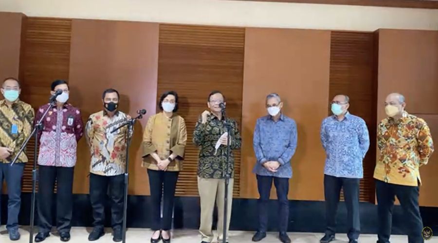 Konferensi Pers Menko Polhukam terkait Pelantikan Pokja dan Sekretariat Satgas BLBI