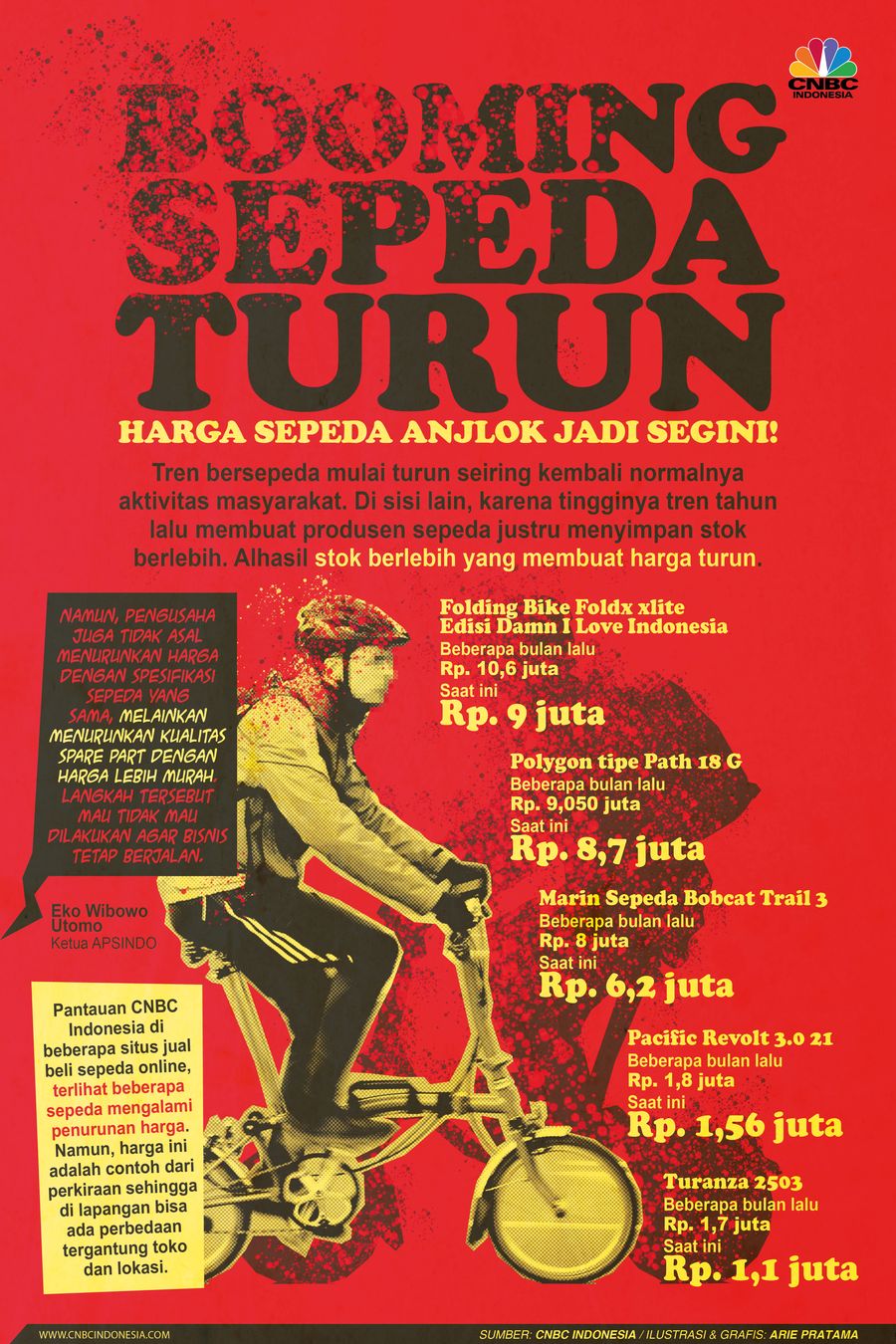Infografis: Booming Sepeda Turun, Harga Sepeda Anjlok Jadi Segini!