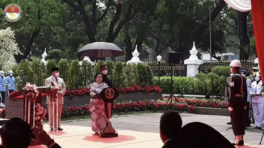 Peresmian Patung Bung Karno Naik Kuda Oleh Ibu Megawati Soekarnoputri di Gedung Kemhan RI. (Tangkapan layar youtube PDI Perjuangan)