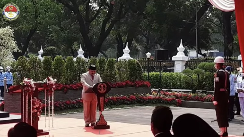 Peresmian Patung Bung Karno Naik Kuda Oleh Ibu Megawati Soekarnoputri di Gedung Kemhan RI. (Tangkapan layar youtube PDI Perjuangan)