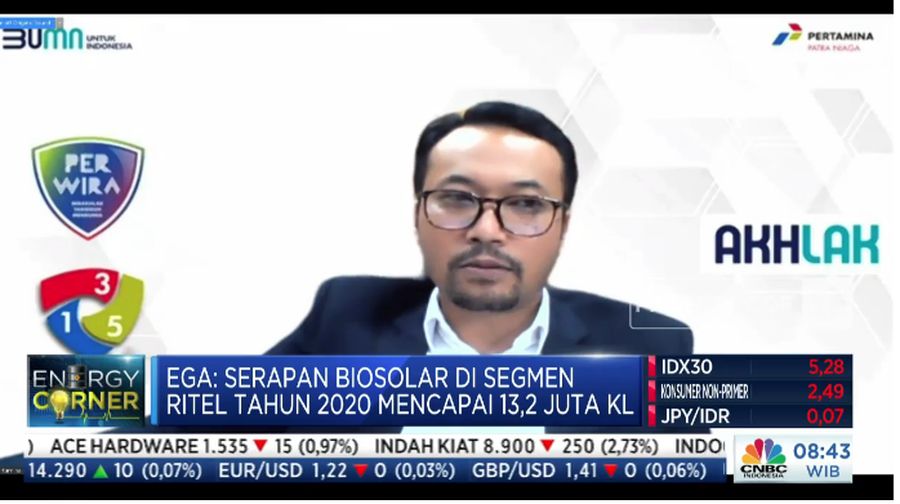Direktur Perencanaan dan Pengembangan Bisnis PT Pertamina Patra Niaga Mars Ega Legowo Putra. (Tangkapan Layar)