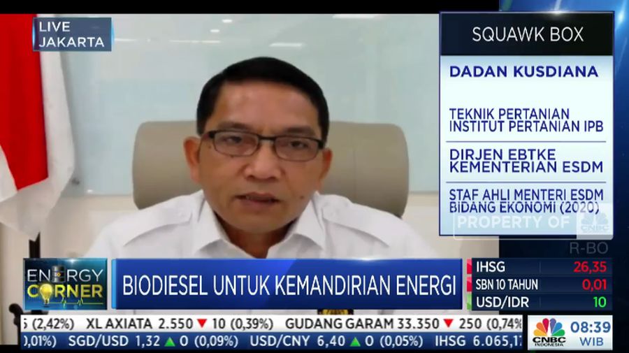 Dirjen EBTKE Kementerian ESDM Dadan Kusdiana. (Tangkapan Layar)