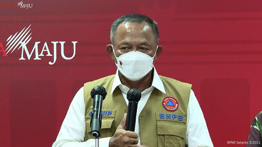 Kepala BNPB Ganip Warsito (Tangkapan  Layar Youtube Sekretariat Presiden)