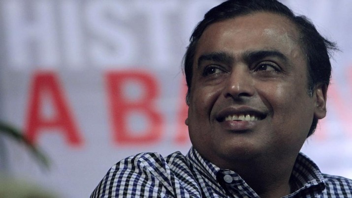 Mukesh Ambani Reliance Industries Managing Director Mukesh Ambani looks on during a book release function in Mumbai, India, Tuesday, June 17, 2010. (AP Photo/Rajanish Kakade)