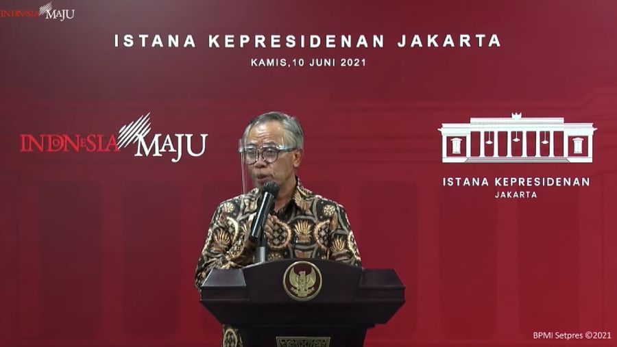 Ketua Dewan Komisioner OJK, Wimboh Santoso (Tangkapan Layar Sekretariat Presiden)