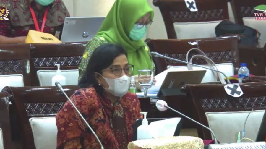 Menteri Keuangan Sri Mulyani Rapat Kerja dengan Komisi XI DPR RI terkait Pembahasan Pagu Indikatif Kementerian Keuangan dalam RAPBN 2022, Kamis, 10 Juni 2021. (Tangkapan Layar Youtube Komisi XI DPR RI Channel)
