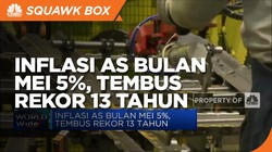 Inflasi AS Bulan Mei 5%, Tembus Rekor 13 Tahun