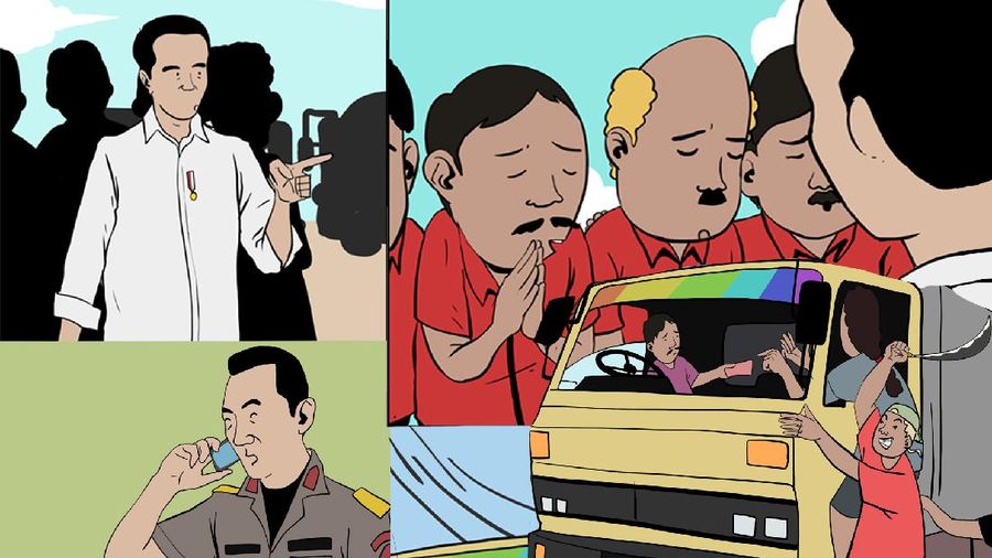 KOMIK INFOGRAFIS, Jokowi vs Preman Pungli Tj Priok