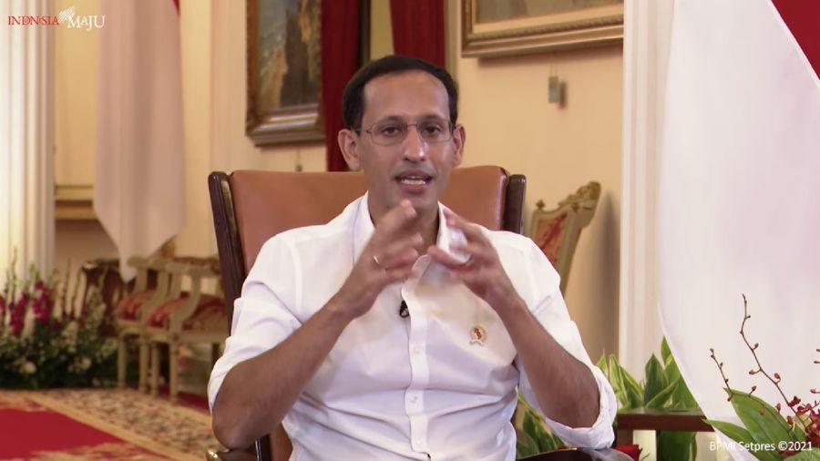 Bincang Bersama Presiden Jokowi dalam rangka Festival Kampus Merdeka, Jakarta, Selasa (15/6/2021). (Tangkapan layar Setres RI)