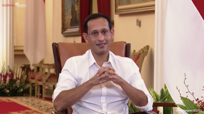 Bincang Bersama Presiden Jokowi dalam rangka Festival Kampus Merdeka, Jakarta, Selasa (15/6/2021). (Tangkapan layar Setres RI) Bincang Bersama Presiden Jokowi dalam rangka Festival Kampus Merdeka, Jakarta, Selasa (15/6/2021). (Tangkapan layar Setres RI)