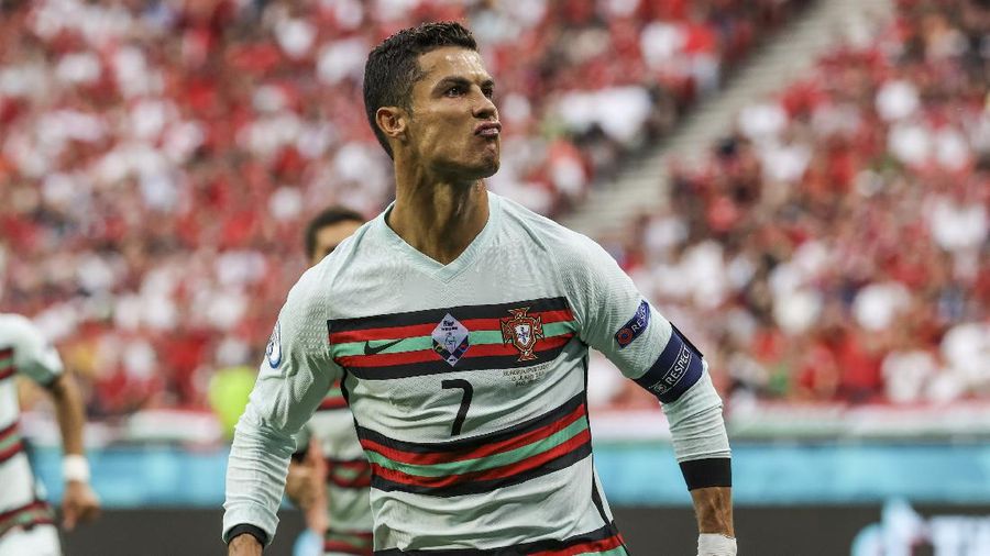 Cristiano Ronaldo di ajang piala Euro 2020. (AP/Bernadett Szabo)