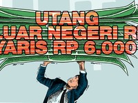 Panik Nggak! Utang Luar Negeri RI Nyaris Rp 6.000 Triliun