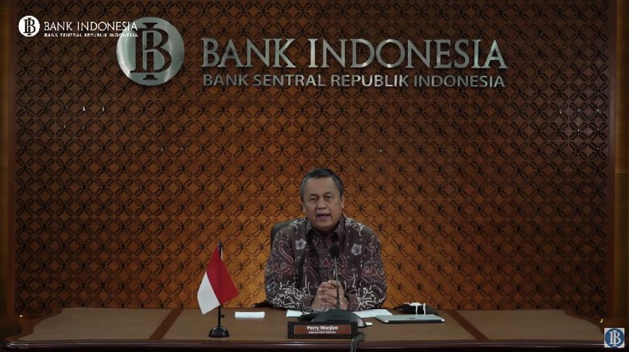 Pengumuman Hasil Rapat Dewan Gubernur Bulanan Bulan Juni 2021. (Tangkapan layar Youtube BI)