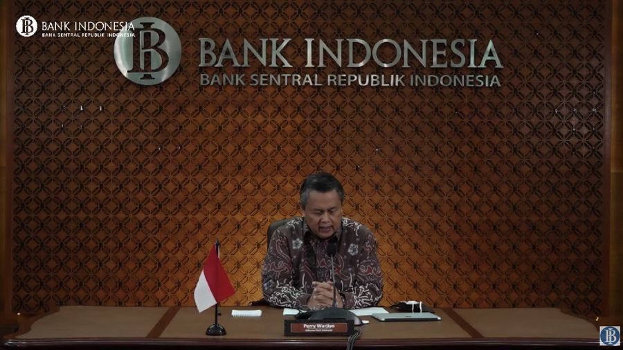 Pengumuman Hasil Rapat Dewan Gubernur Bulanan Bulan Juni 2021. (Tangkapan layar Youtube BI)