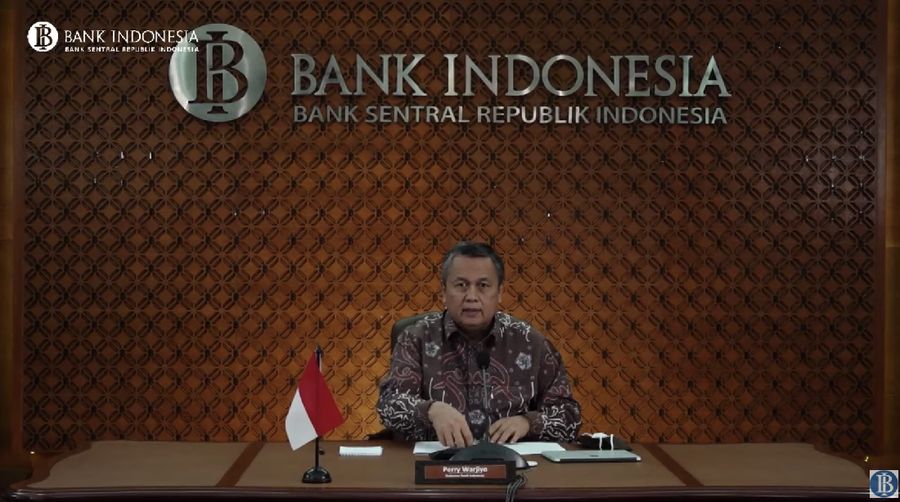 Pengumuman Hasil Rapat Dewan Gubernur Bulanan Bulan Juni 2021. (Tangkapan layar Youtube BI)