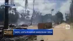 Sadis! Junta Myanmar Hanguskan 1 Desa