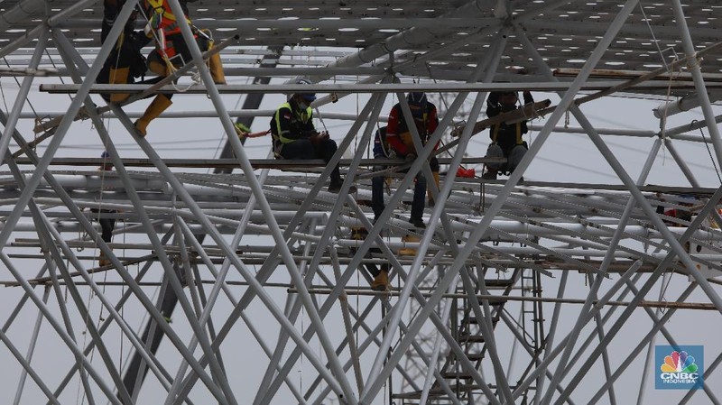 Jakarta International Stadium (JIS). (CNBC Indonesia/Andrean Kristianto)