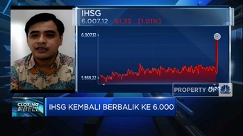 Optimisme di Akhir Perdagangan, IHSG Berbalik ke Level 6.000