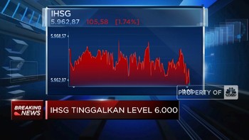 Terkoreksi Hingga 2%, IHSG Tinggalkan Level 6.000