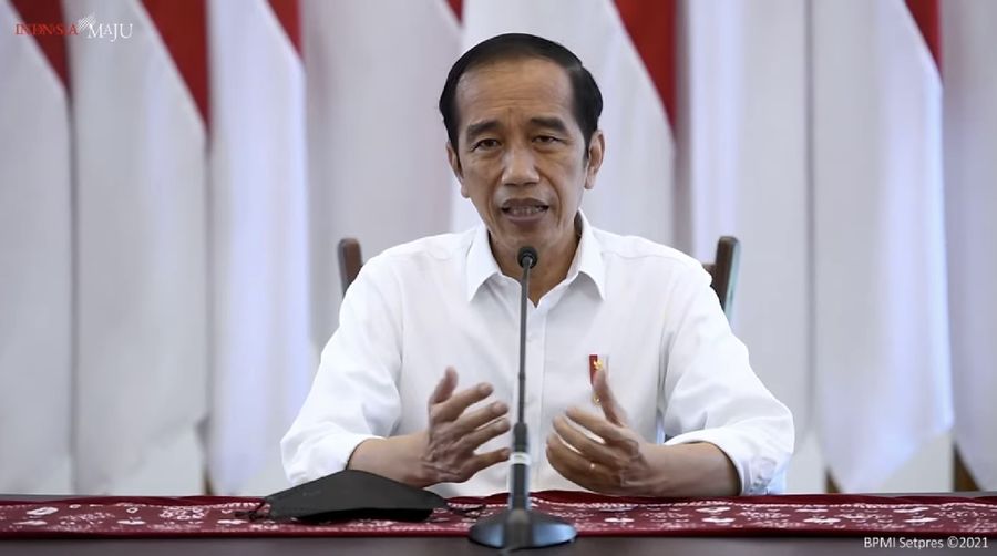 Pernyataan Kepala Negara Presiden RI Jokowi terkait Penanganan Covid-19 Terkini, Istana Bogor, 23 Juni 2021. (Tangkapan Layar Youtube Sekretariat Presiden RI)